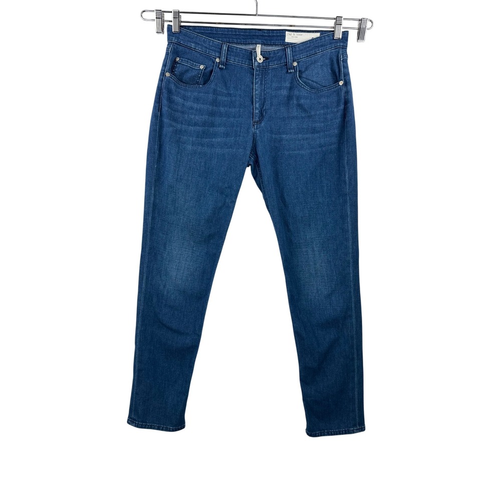 Rag & Bone Dre Slim Boyfriend Jeans sz 30 Blue Low Rise Calimet Y2K boho
